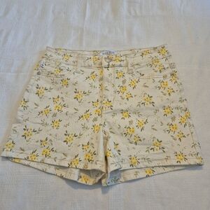 Judy Blue Flower Print Mid-Rise Shorts Medium VVGUC
